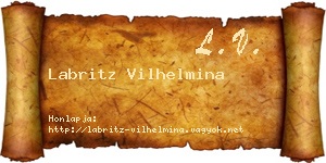 Labritz Vilhelmina névjegykártya